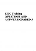 EPIC Training Exam Questions With Answers Latest Graded A+ (2023-2024)