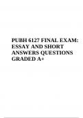 PUBH 6127 FINAL EXAM QUESTIONS AND ANSWERS LATEST 2023/2024 GRADED A+ 