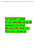 NURS 251 Pharmacology Final Exam-Portage Learning