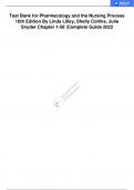 PHARMACOLOGY AND THE NURSING PROCESS 10TH EDITION BY LINDA LILLEY, SHELLY COLLINS, JULIE SNYDER CHAPTER 1-58 COMPLETE TEST BANK