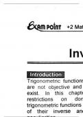 INVERSE TRIGNOMETRIC FUNCTIONS