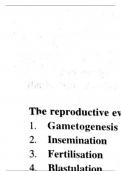 HUMAN REPRODUCTION COMPLETE STUDY NOTES WITH DIAGRAMS & TOPIC WISE SUMMARY EXPLANATION