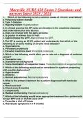 Maryville NURS 620 Exam 3 Questions and answers latest 2023 / 2024 1. Which of the following is not a common cause of chronic renal failure? a. Polycystic kidney disease b. Type 1 diabetes c. Hypothyroidism: Hypothyroidism 2. In clinical practice the NP n