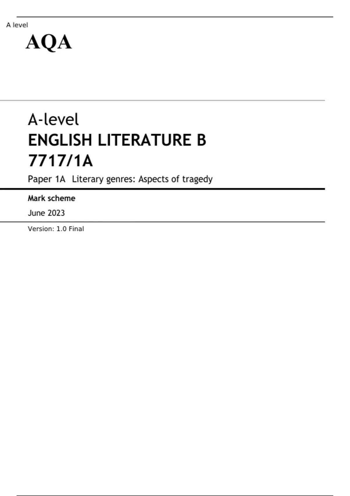 aqa-a-level-english-literature-b-paper-1a-1b-2a-and-2b-june-2023-mark