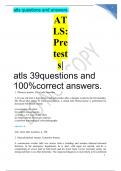 ATLS: PretestsATLS: Pretests| atls 39questions and 100%correct answers.