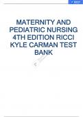 MATERNITY AND PEDIATRIC NURSING 4TH EDITION RICCI KYLE CARMAN TEST BANK