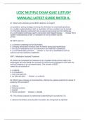 LCDC MLTIPLE EXAM QUIZ 1(STUDY  MANUAL) LATEST GUIDE RATED A.