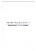 TEST BANK For Introduction to Maternity and Pediatric Nursing 9th Edition BY Gloria Leifer |Complete Chapter 1 - 34 | 100 % Verified