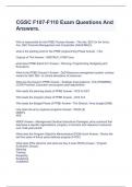 CGSC F107-F110 Exam Questions And Answers.