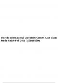 Florida International University CHEM 4220 Exam 4 Study Guide Fall 2023 (VERIFIED), CHEM 4220 Exam 4 Questions and Answers Fall 2023 & CHEM 4220 Exam 2 Study Guide Fall 2023.