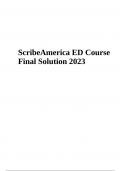 ScribeAmerica ED Exam Questions With Answers | Latest Update 2023/2024 (GRADED)