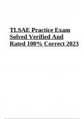 TLSAE Practice Exam Questions With Answers | Latest Update 2023/2024 (GRADED A+)