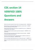 CDL section 14 VERIFIED 100%  Questions and  Answers