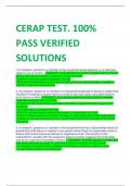 CERAP TEST. 100%  PASS VERIFIED  SOLUTIONS