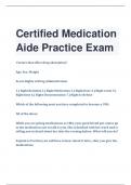 Certified Medication  Aide Practice Exam