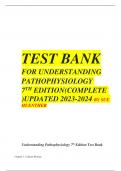 Test Bank For Understanding Pathophysiology 7th Edition