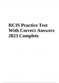 RCIS Exam Questions With Correct Answers | Latest Update 2023/2024 (GRADED)