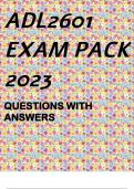 ADL2601 EXAM PACK 2023