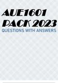 AUE1601 EXAM PACK 2023