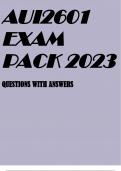 AUI2601 EXAM PACK 2023