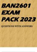 BAN2601 EXAM PACK 2023