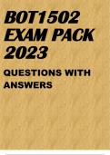 BOT1502 EXAM PACK 2023