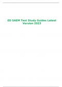 ED SAEM Test Study Guides Latest Version 2023