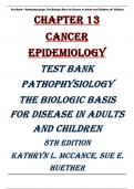 Chapter 13  Cancer Epidemiology TEST BANK PATHOPHYSIOLOGY THE BIOLOGIC BASIS FOR DISEASE IN ADULTS AND CHILDREN