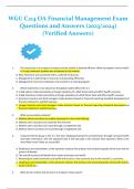 WGU C214 OA Financial Management Exam Questions and Answers (2023/2024) (Verified Answers)