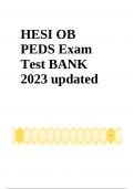 HESI OB PEDS Exam Test BANK latest UPDATE 2023