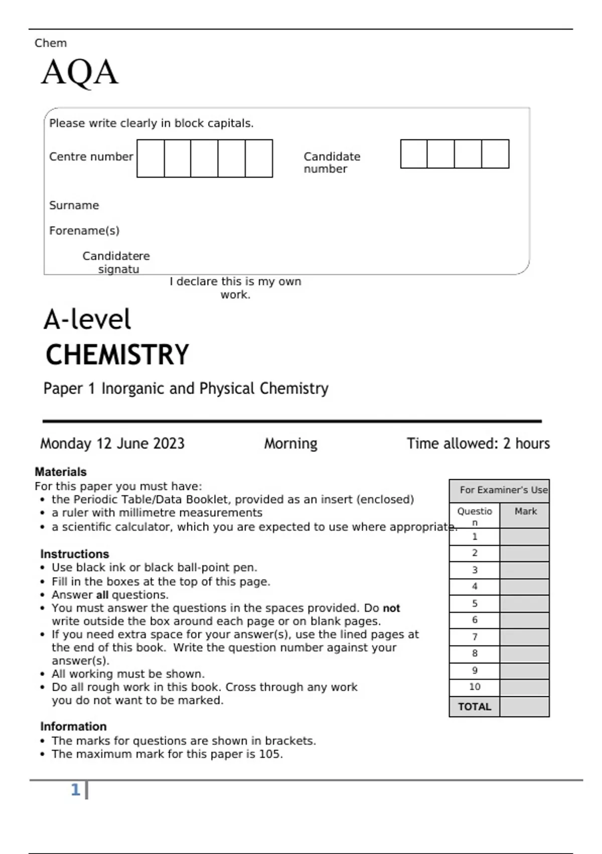 aqa-a-level-chemistry-paper-1-inorganic-and-physical-chemistry-june