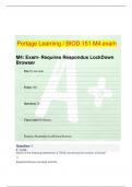 Portage Learning / BIOD 151 M4 exam  M4: Exam- Requires Respondus LockDown Browser