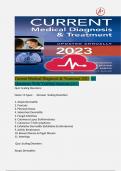 Current Medical Diagnosis & Treatment 2023 /62 Questions With Verified Answers (A+)