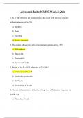 nr 507 advanced patho week 2 quiz questions and answers