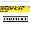 Mechanics of Materials 8th Edition Beer Solutions Manual VERIFIED AND RATED