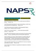 NAPSRx exam latest 2023-2024 /272 Questions With Correct Answers Rated (A+)