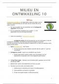 Samenvatting 10 Milieu en ontwikkeling