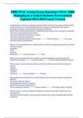 D080 WGU Actual Exam Questions/ WGU D080  Managing in a Global Business Environment  Updated 2023-2024 Latest Version