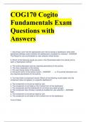 COG170 Cogito  Fundamentals Exam  Questions with  Answers