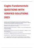 Cogito Fundamentals QUESTIONS WITH  VERIFIED SOLUTIONS  2023