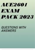 AUE2601 EXAM PACK 2023