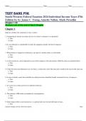 Test Bank for South-Western Federal Taxation 2024 Individual Income Taxes 47th Edition by by James C. Young, Annette Nellen, Mark Persellin Chapter 1-20