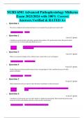 NURS 6501 Advanced Pathophysiology Midterm Exam 2023/2024 with 100% Correct Answers.Verified & RATED A+