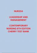 Contemporary Nursing 8th Edition Cherry Test Bank