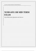 Walden University NURS 6551OB MID TERM Exam (Latest Update 2023 Exam Elaborations Questions & Answers) Exam Elaborations Questions and Answers