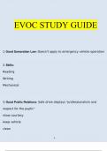 Emergency Vehicle Operations (EVOC) Study Guide (2023 / 2024) (Verified)