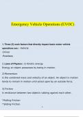 Emergency Vehicle Operations (EVOC) Study Guide (2023 / 2024) (Verified)