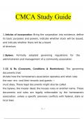 CMCA Study Guide questions and answers Latest 2023 - 2024 100% correct answers