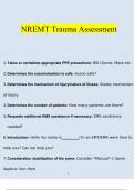 NREMT Trauma Assessment (2023 / 2024) (Verified)