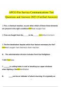 APCO Fire Service Communications Test questions and answers Latest 2023 - 2024 100% correct answers